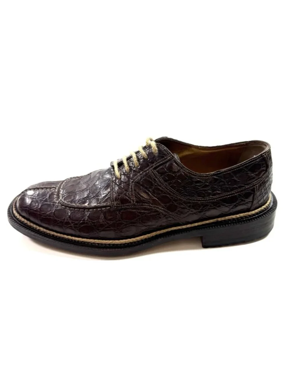 Vintage Cole Haan Genuine Crocodile Oxford Dress Shoes Size 10.5 D Made In Italy